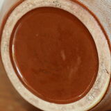 Brown painted earthenware pitcher