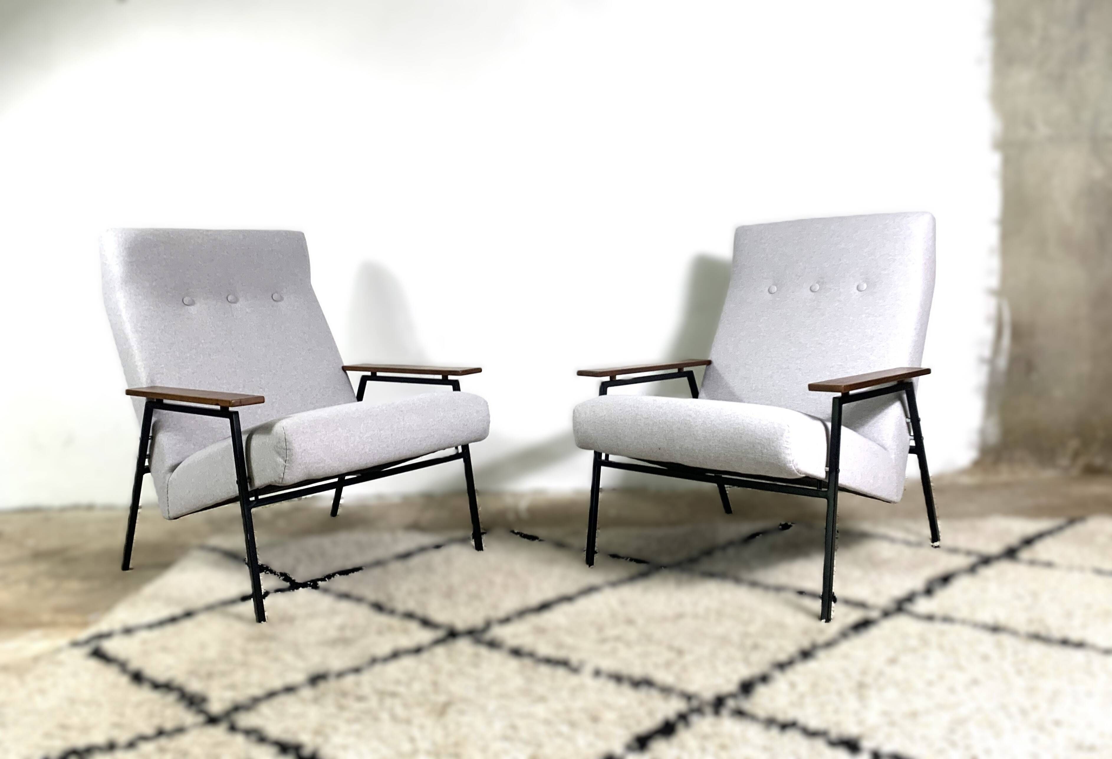 Minimalist Armchairs By Rob Parry For Gelderland, 1950s, Set Of 2