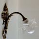 Art Nouveau wall light in bronze and glass paste - early 20th century