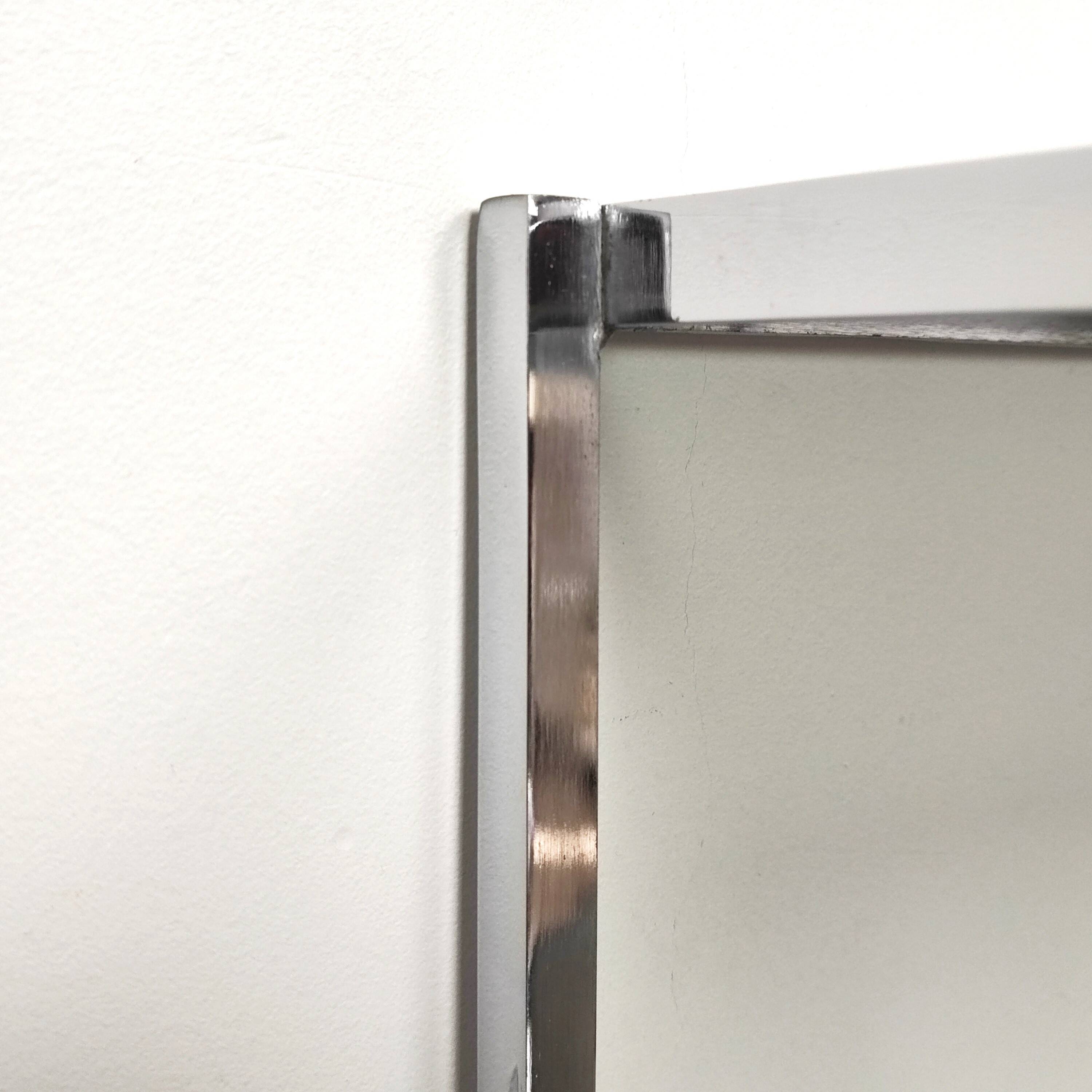 Chrome and glass side table