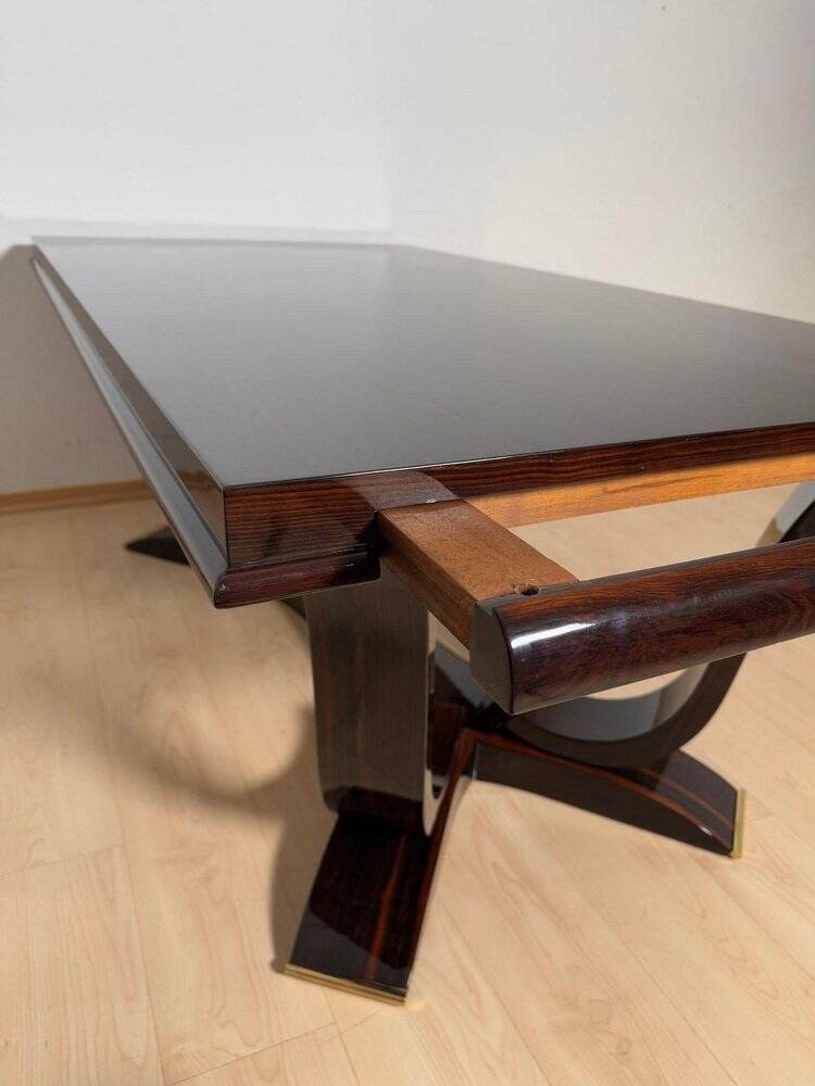 Art Deco Dining Table with Chairs, Paris, 1930, Set of 11