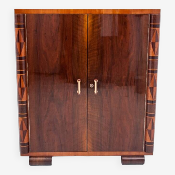 Chest of drawers - linen cabinet in the Art Deco style, Poland, 1930s. After renovation.