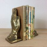 Brass hand bookends