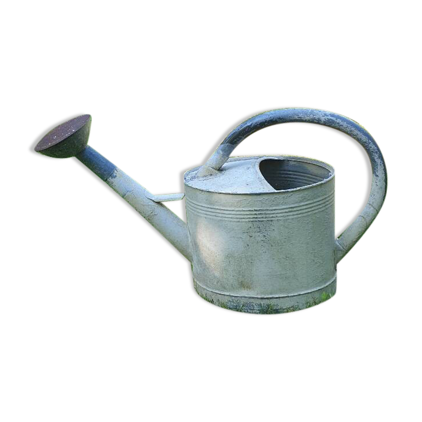 White zinc watering can