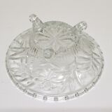 Coupe ancienne sur 3 pieds en verre moulé