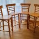 Lot 4 wooden bistro style high chairs