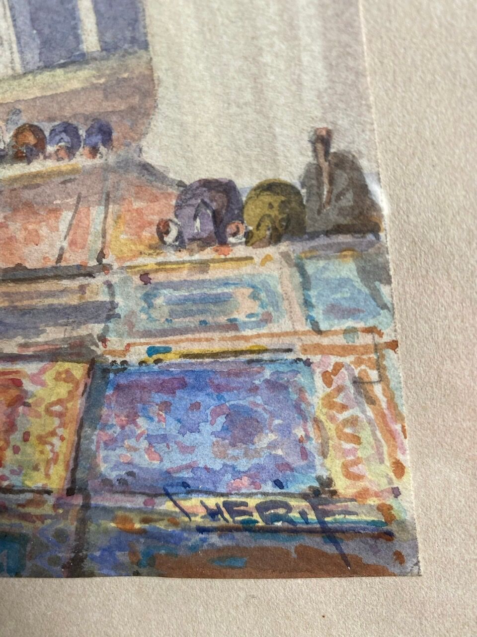 Old painting, orientalist school, signed Sheriff, early XX century