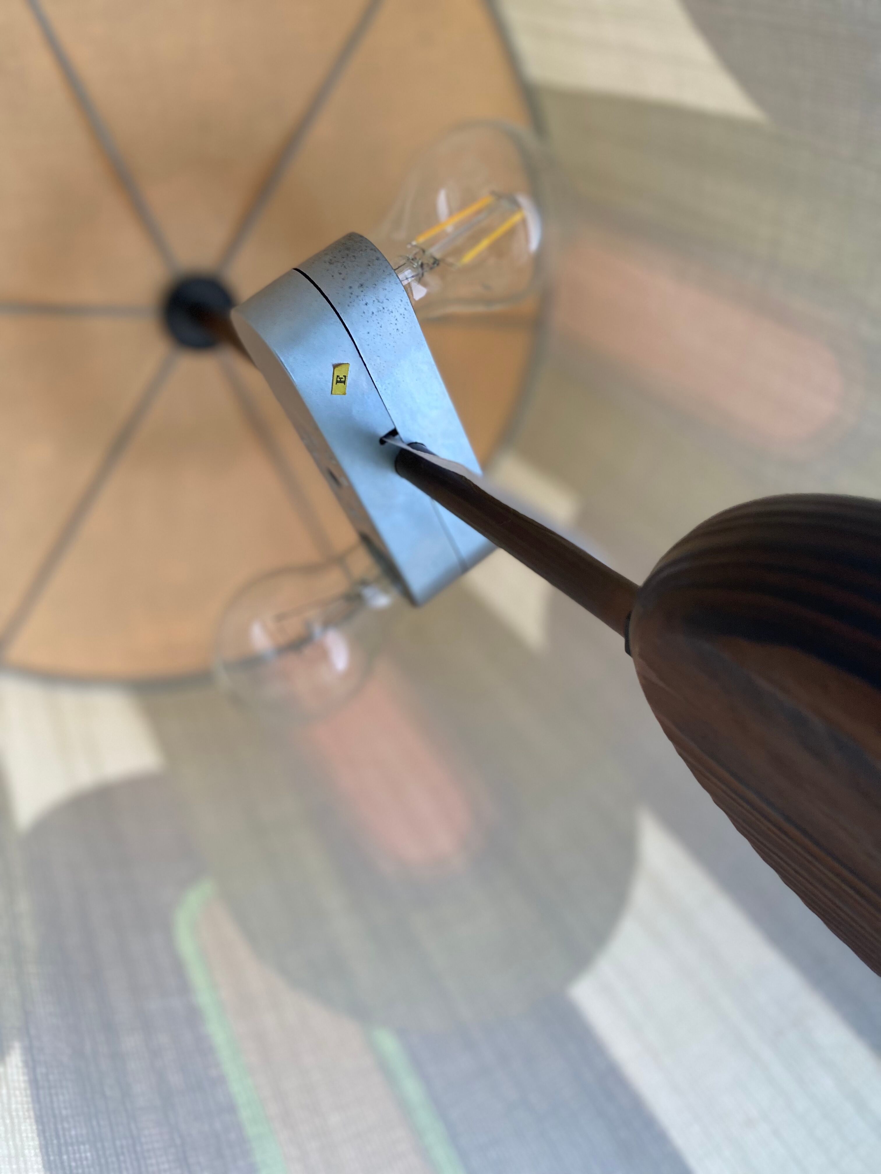 Brutalist Carved Wood Floor Lamp