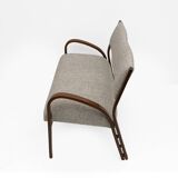 Art Deco Italian Fabric Two Armchairs and Small Sofa, 1930s