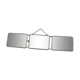 Horizontal Italian triptych barber mirror 1960 L69cm
