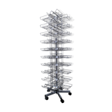 Wheeled metal display tower
