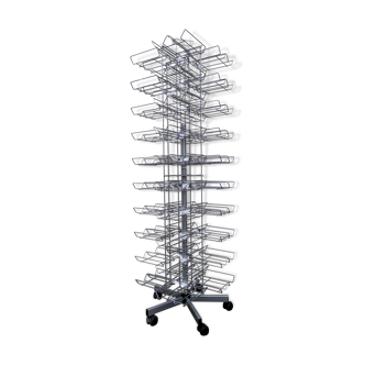 Wheeled metal display tower