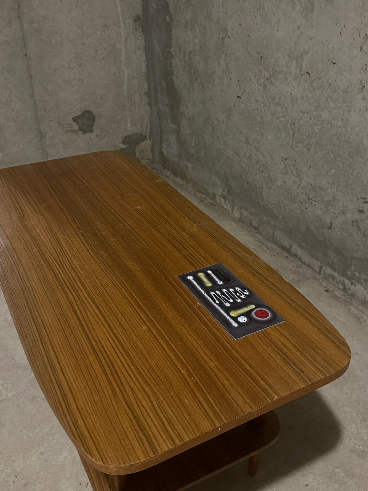 Scandinavian coffee table in teak and ceramic from the 1960s.
