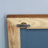 1970s Pair of Oak Large Square Mirrors, Czechoslovakia