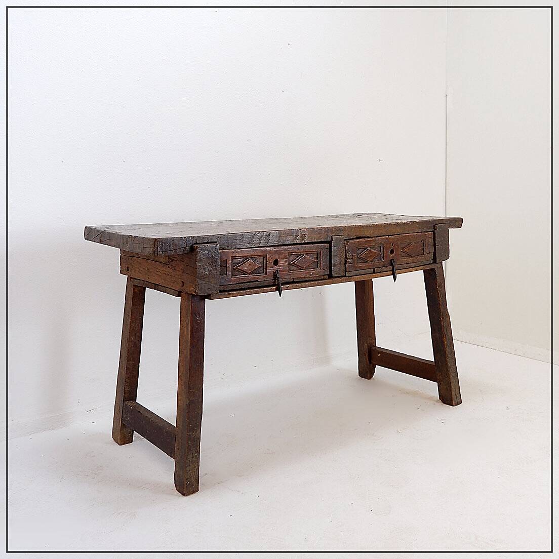 18th century Spanish solid oak console