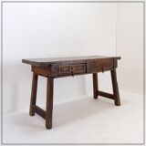 Console espagnole en chêne massif du XVIIIe siècle