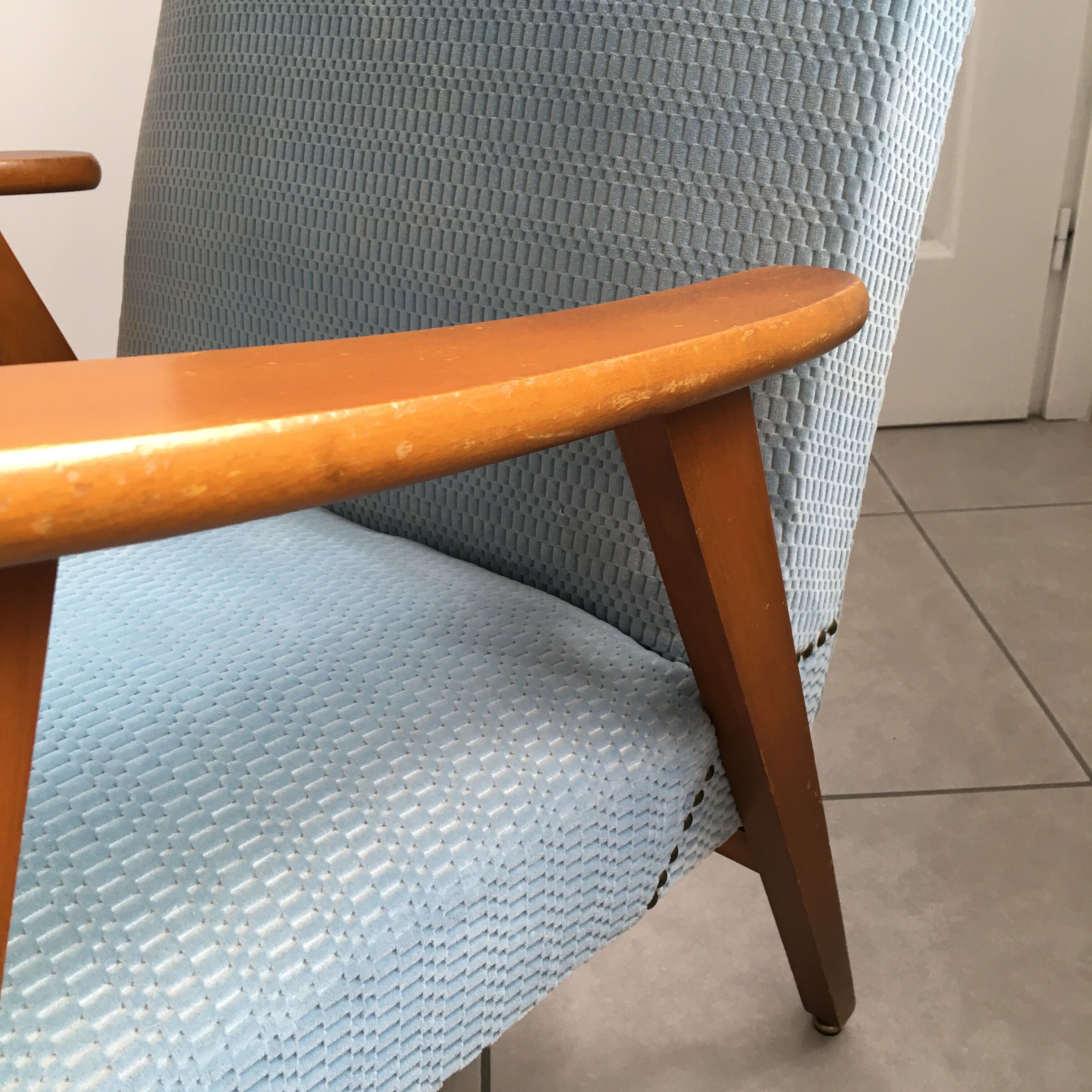 Boomerang style armchair 60s