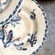 6 deep plates Gien in blue ironstone, "Cactus" service.