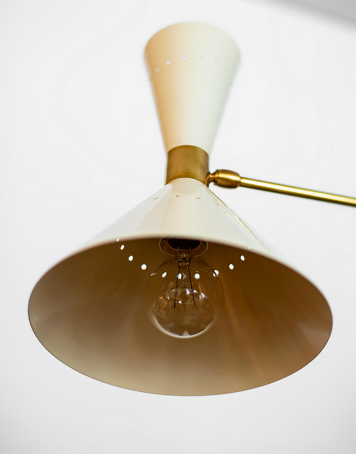 Lustre asymétrique sputnik blanc