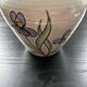 Vase pique fleurs décor iris