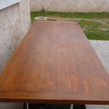 Farm table in blond oak