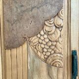 Magnificent Art Deco sideboard, Burl walnut, Original bronze handles, Numbered.