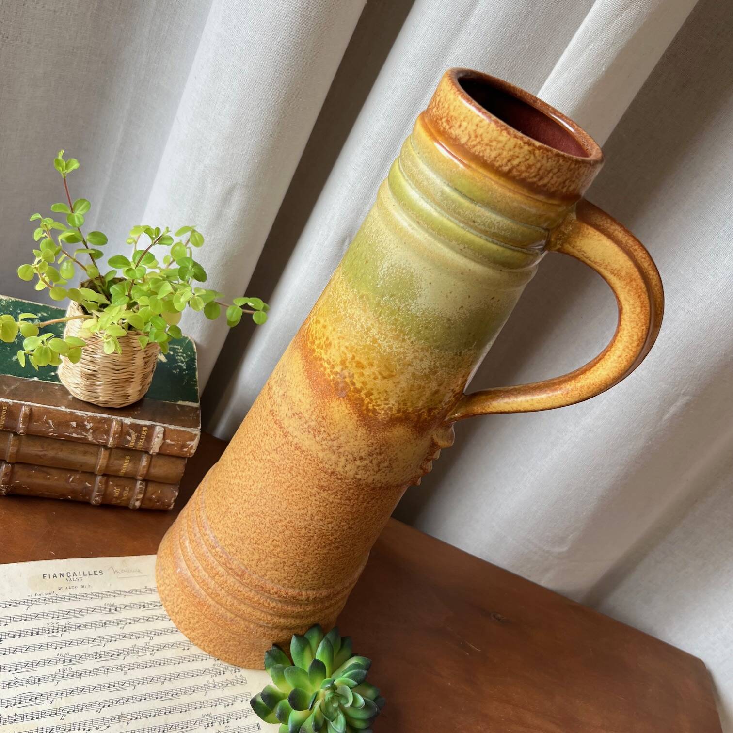 Large glazed stoneware vase