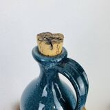 Blue ceramic bottle vase 35 cm