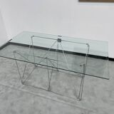 Dining table with folding base by Max Sauze Studio, France, 1970s