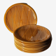 Ten plates in Salins slip with braided patterns 50s