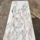 Marble and stainless steel coffee table