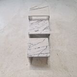 Set of 3 Italian Marble Nesting Tables, 1980s