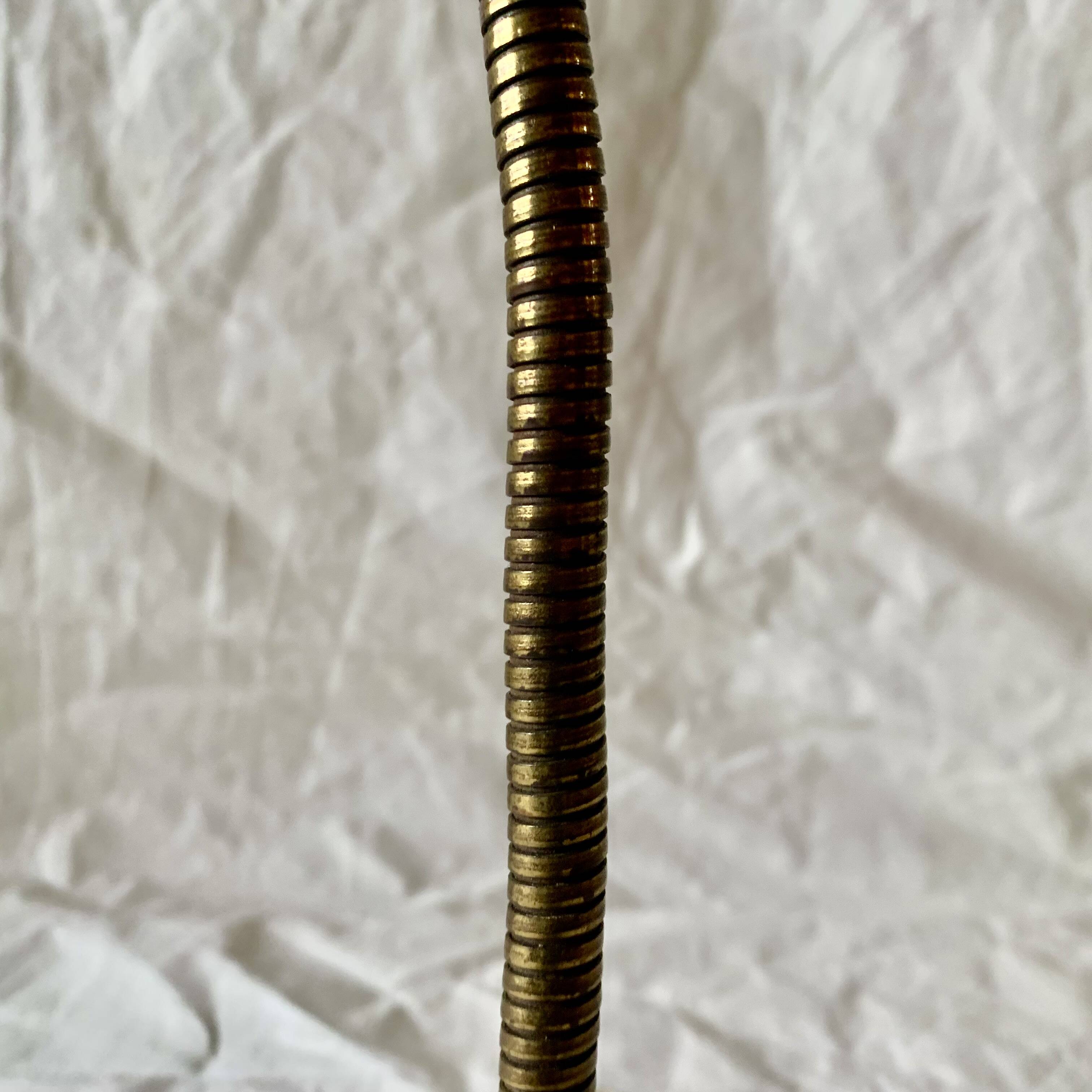 Metal and brass cocotte desk lamp - 1950