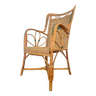 Fauteuil en rotin osier, 1950