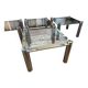 Glass and chrome coffee tables