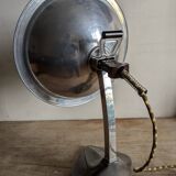 Cobra parabolic lamp with enameled cast iron base, Art Nouveau.