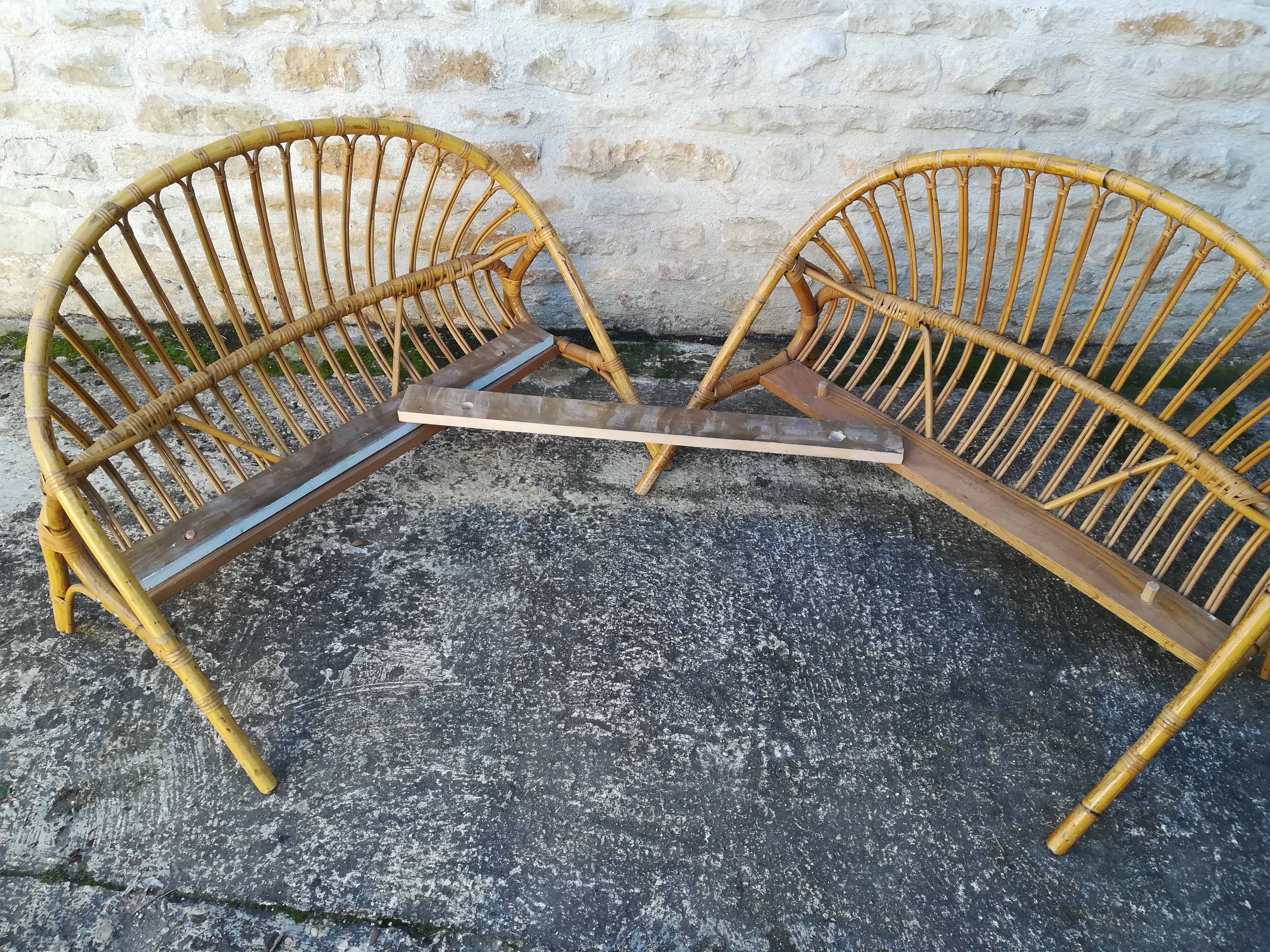 Wicker basket headboard and footboard