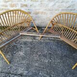 Wicker basket headboard and footboard