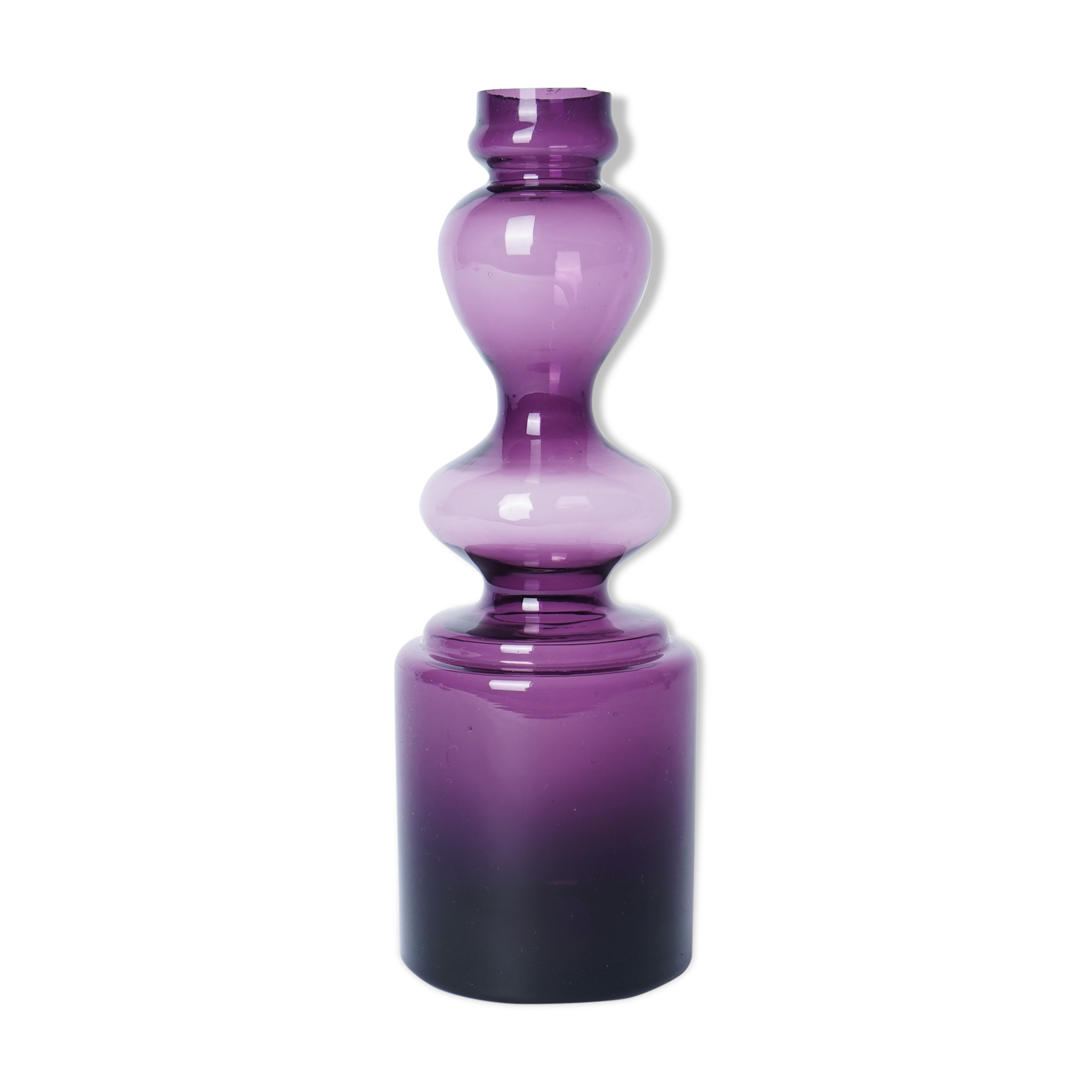 Transparent purple vase