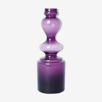 Transparent purple vase
