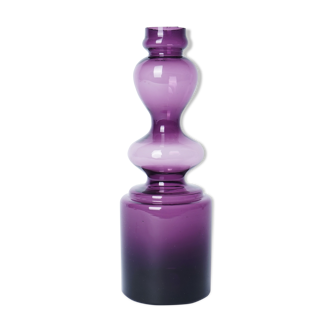 Transparent purple vase