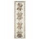 1970s vintage Turkish Oushak handmade wool cotton white runner rug 98x320