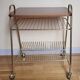 Rolling vinyl storage trolley