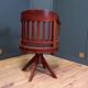 Mahogany office chair with swivel function