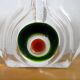 Vintage crystal glass vases from Walther , 1970s