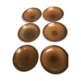 6 vintage sandstone plates