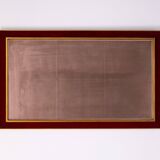 Large Red Velvet Bronze wall Mirror 1960s Italy Status: