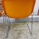 Paire de chaises traineaux Orange