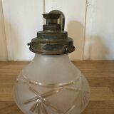 Art Deco wall lamp in metal and glass