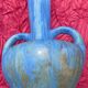 Ceramic Vase Pierrefonds stoneware Art Deco, signed with VERY LARGE SIZE HELMET!
